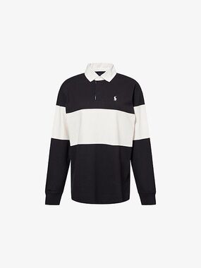 Polo by Ralph Lauren Black and White Striped Rugby Polo